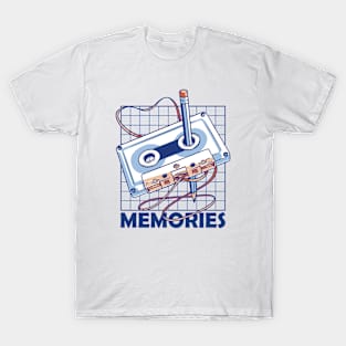 Memories Vintage Audio Cassette Tape Mixtape T-Shirt